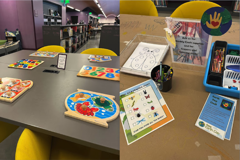 Toys and crafts for children at the library