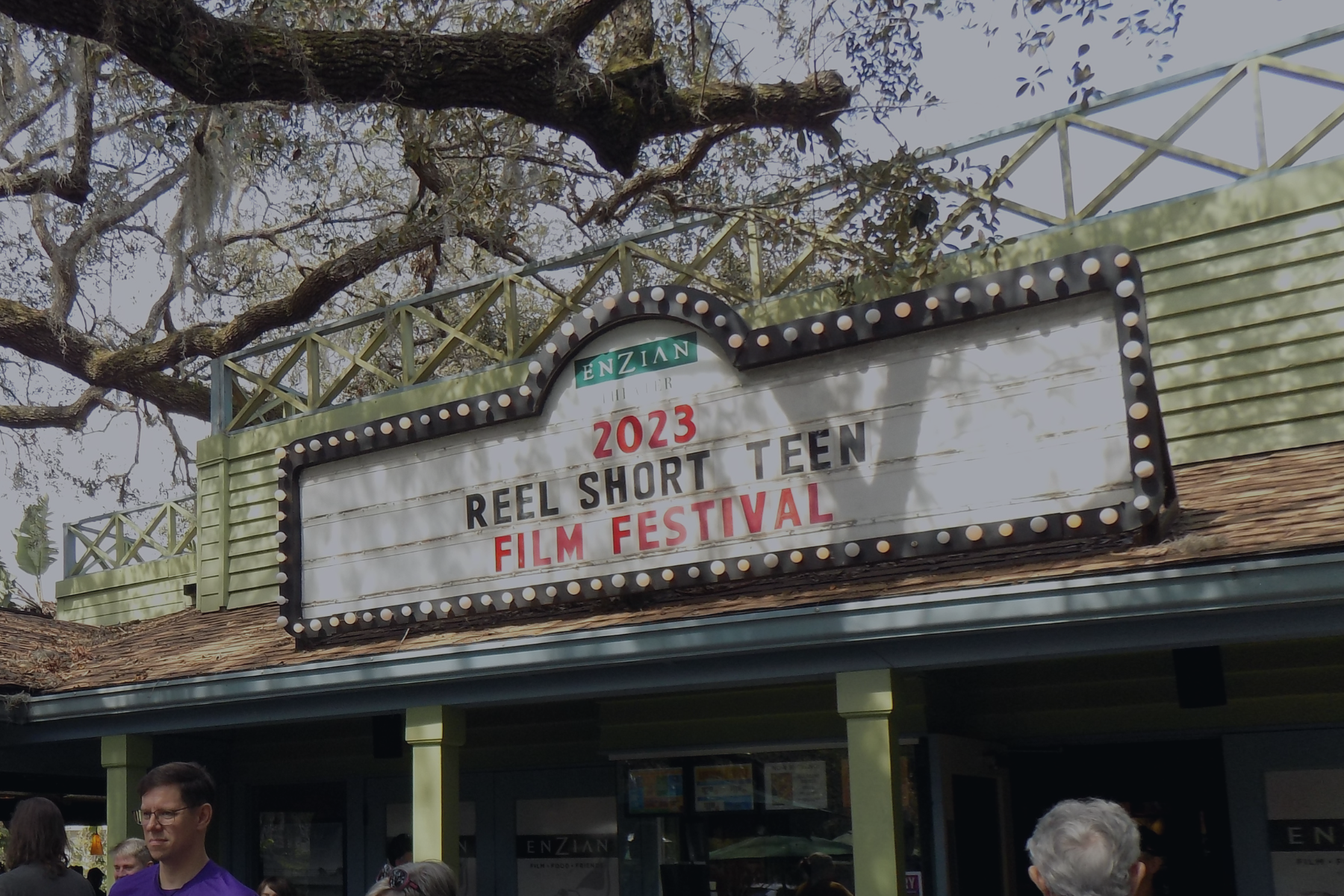 Marquee sign that reads 2023 REEL Short Teen Film Festival