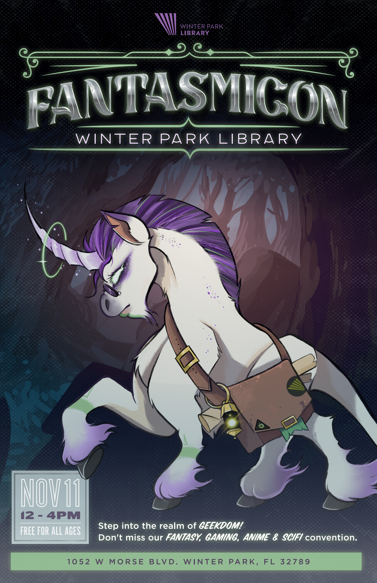 Fantasmicon at Winter Park Library November 11, 12-4pm, Free for all ages