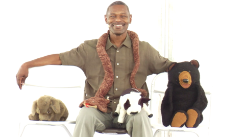 Photo of Windell Campbell with his puppets