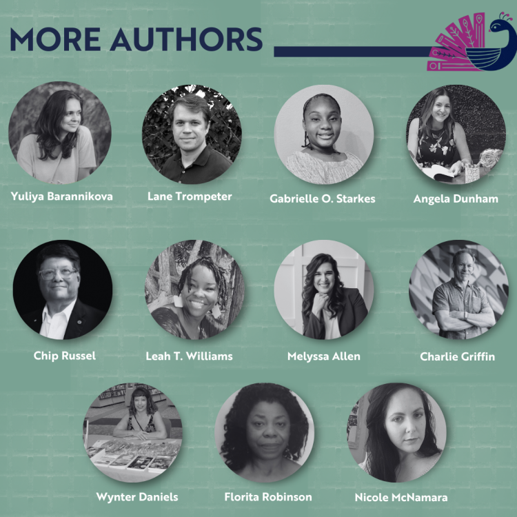 Headshots of book festival authors