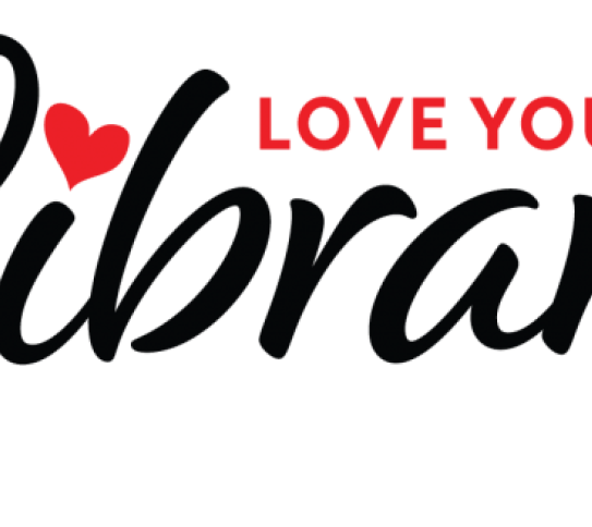 The words "Love Your Library" with stylized font