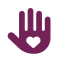 Hand with Heart Hover Icon